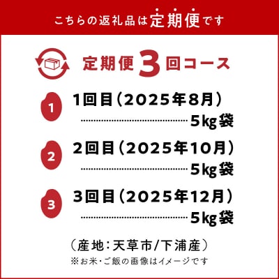 熊本県天草産 早期新米 コシヒカリ5kg 定期便 3回【先行受付】_S128-T01A