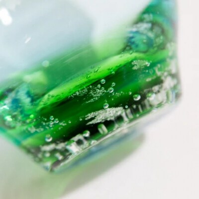 【RYUKYU GLASS WORKS 海風】バドロック<緑>