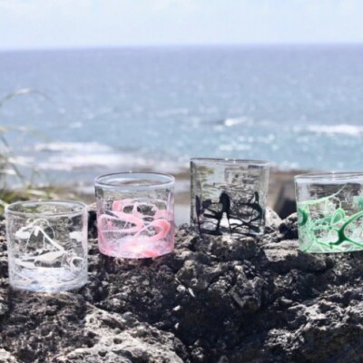 【RYUKYU GLASS WORKS 海風】ポロロカロック(ピンク)