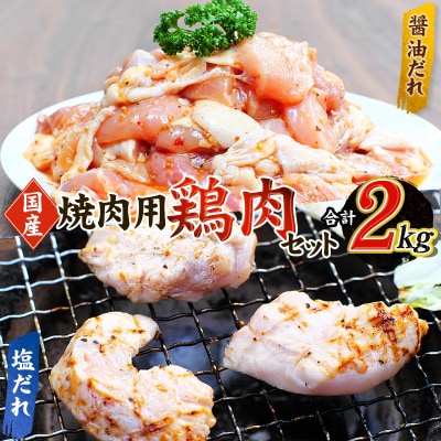 鶏味付焼肉 たれ味 400g×3P 塩だれ味 400g×2P 合計2kg【冷凍】【tnk203】