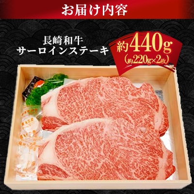 長崎和牛サーロインステーキ用(約220g×2枚)