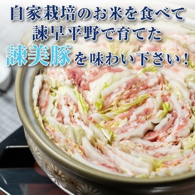 【2022年5月上旬発送】しゃぶしゃぶセット 1.2kg　諫早平野の米で育てた諫美豚(かんびとん)