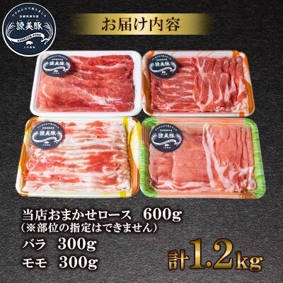 【毎月定期便】しゃぶしゃぶセット 1.2kg　諫早平野の米で育てた諫美豚(かんびとん)全12回
