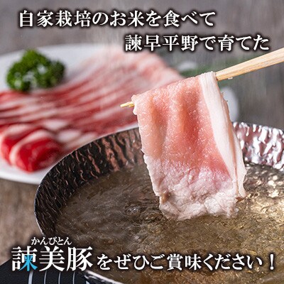 【毎月定期便】しゃぶしゃぶセット 1.2kg　諫早平野の米で育てた諫美豚(かんびとん)全12回