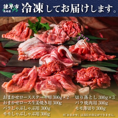 2023年2月発送開始『定期便』諫美豚(かんびとん)プレミアム100おすすめセット3kg　全5回