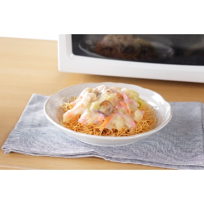 冷凍皿うどん4食セット　レンジで温めるだけの具入りあんかけ付の皿うどん　FR32