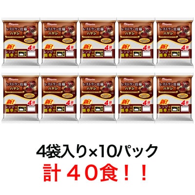 【小分け】レストラン仕様ハヤシ10パックセット(1パック4袋入) 計40食分(諫早市)