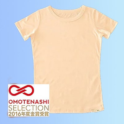 オーガニックコットンTシャツ・レディース・日本アトピー協会推薦品(Lサイズ)