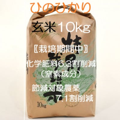 【令和7年産】特別栽培米・九州のこだわり米「ひのひかり」 玄米10kg