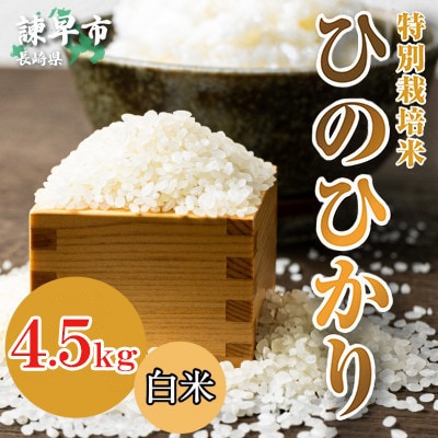 【令和7年産】特別栽培米・九州のこだわり米「ひのひかり」白米4.5kg