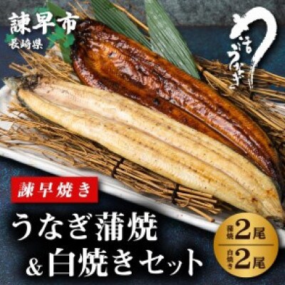 【毎月定期便】【諫早淡水】うなぎ蒲焼2尾&白焼き2尾セット全3回