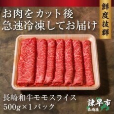 長崎和牛モモスライス(すき焼き・しゃぶしゃぶ)500g×1パック | ふるさと納税のお礼品