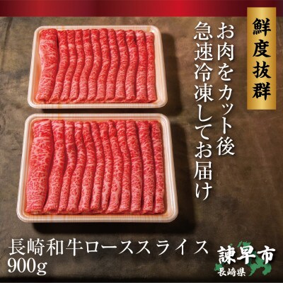 長崎和牛ローススライス(すき焼き・しゃぶしゃぶ)900g