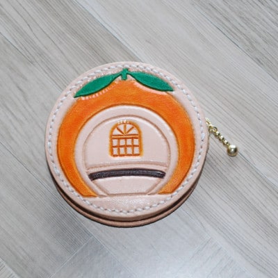フルーツバス停コインケース　ミカン
