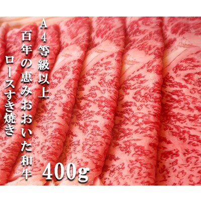 A4等級以上百年の恵みおおいた和牛ロースすき焼き400g