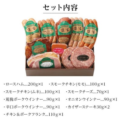 【由布院燻製工房 燻家】ハム・ソーセージセットC＜小分け10品セットしてお届け＞