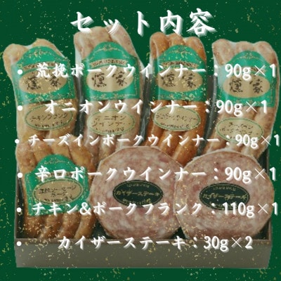 【毎月定期便】【由布院燻製工房 燻家】ソーセージセットB(小分け7品セット)全3回