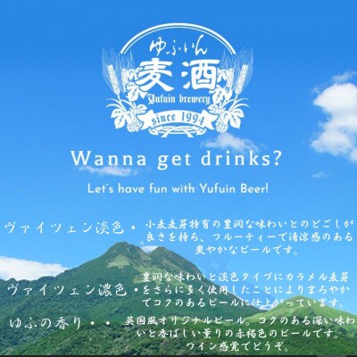 ゆふいんビール3種飲み比べセット(3種各2本　中瓶(500ml))