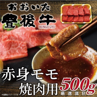 おおいた豊後牛赤身モモ焼肉用　500g(由布市)