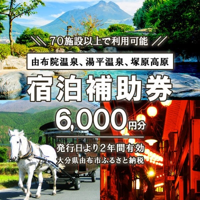 由布市(由布院、湯平、塚原高原)ふるさと納税宿泊補助券6,000円分【6,000円券×1枚】