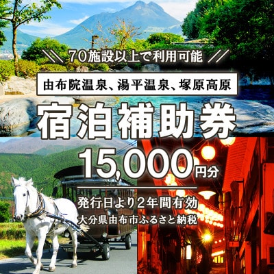 由布市(由布院、湯平、塚原高原)ふるさと納税宿泊補助券15,000円分【15,000円券×1枚】