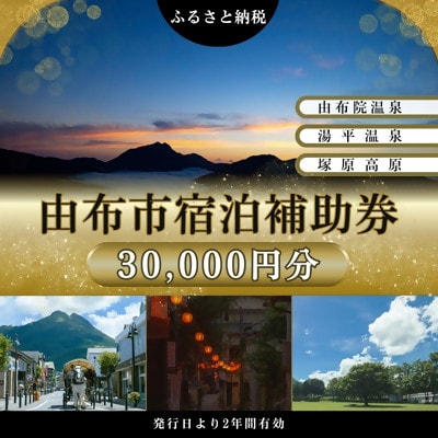 由布市(湯布院、由布院、湯平、塚原高原)ふるさと納税宿泊補助券30,000円分