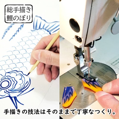 【のし付き】総手描き鯉のぼり「威風堂々」25cm 立体額入り鯉のぼり/端午の節句 出産祝い