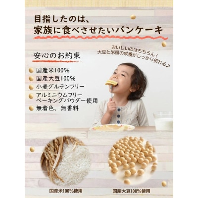 グルテンフリー パンケーキミックス2.4kg《200g×12個》国産米粉・国産大豆100%使用