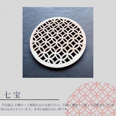 紀州ひのきコースター和柄セット　M482