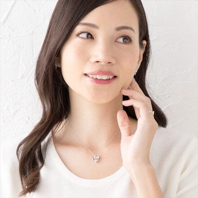 未来天使　TwinkleCatネックレス　シャンパンカラーアメジスト　2月 誕生石 ネコ