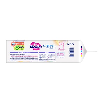 メリーズ　エアスルー　テープ　Sサイズ62枚入り×4パック