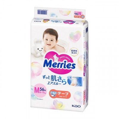メリーズ　エアスルー　テープ　Mサイズ56枚入り×4パック