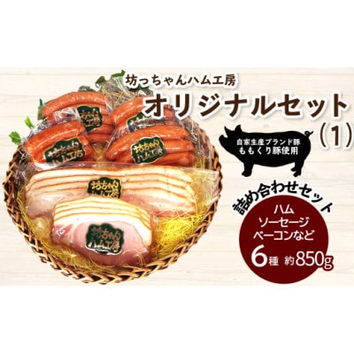 坊っちゃんハム工房オリジナルセット(1)6種約850g