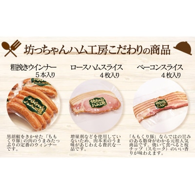 坊っちゃんハム工房オリジナルセット(2)8種約1.3kg+マスタード付
