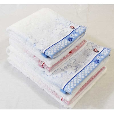 今治タオルブランド認定品　なごみね(桜)フェイスタオル3枚セット NGS-24375