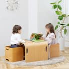 HOPPL(ホップル)オリジナル商品　コロコロチェア&デスク(NA)専用デスクマット付き
