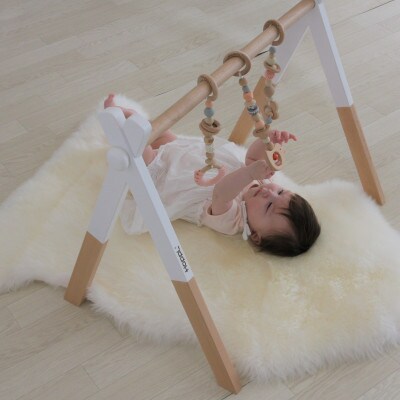 HOPPL(ホップル)オリジナル商品　ベビージムセット　ホワイト/ピンク
