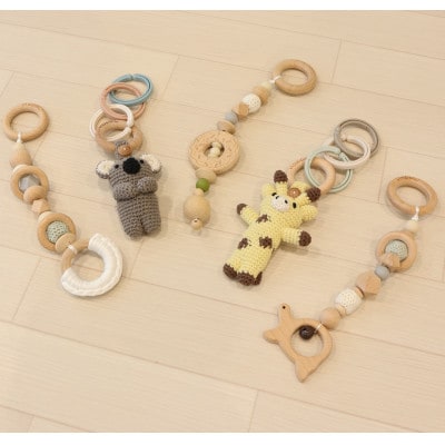HOPPL(ホップル)amimals ベビージムセット　シーグリーン/マスコット