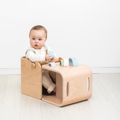 【アウトレット品】HOPPL(ホップル)コロコロベビーチェア　ブルー