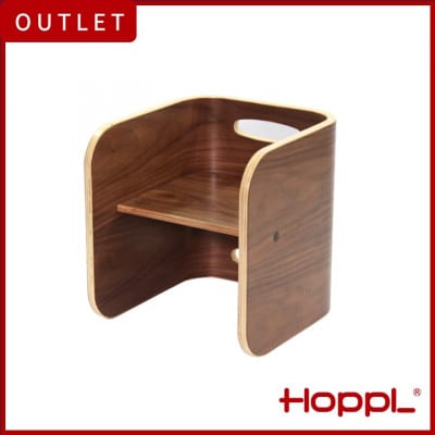 【アウトレット品】HOPPL(ホップル)コロコロチェア　ブラックウォールナット