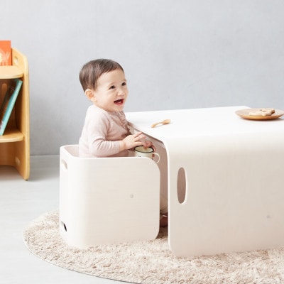 HOPPL(ホップル)コロコロチェア&デスク2点セット(ナチュラル)