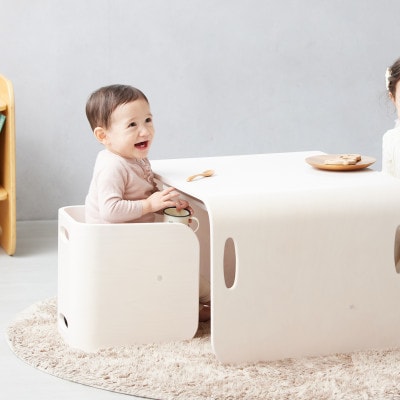 HOPPL(ホップル)コロコロチェア&デスク2点セット(ブラックウォールナット)