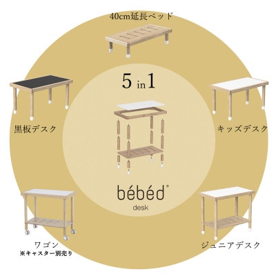 HOPPL(ホップル)べベッドデスク(ホワイト)