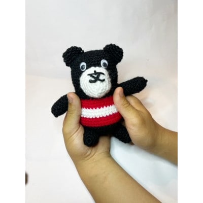 寺田マユミデザイン　ブングマあみぐるみ(中)とブングマ財布