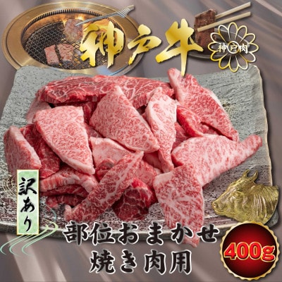 訳あり 神戸牛(神戸ビーフ)部位おまかせ 焼き肉用400g KNY1 【2026年4月より順次発送】
