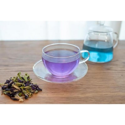 南の島の青い茶セット