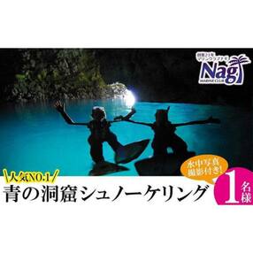 【創業21年マリンクラブナギ】水中写真データ付き!青の洞窟シュノーケリング 1名様