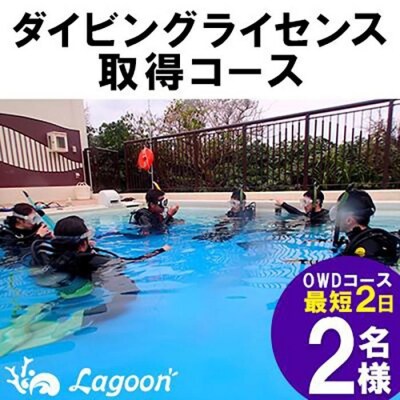 ダイビングライセンス取得入門コース(OWDコース2日間)2名【恩納村ラグーン】