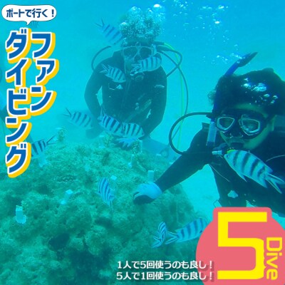 ボートで行く!ファンダイビング(5Dive)