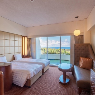 【沖縄かりゆし】ウイングタワー/オーシャンビュールーム 4名様1泊 宿泊券(朝・夕付)